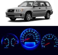 wljh blue led dash lights for 2003-2008 subaru forester instrument panel - complete gauge backlighting indicator bulb kit (pack of 20) logo