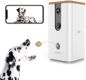 img 4 attached to Smart Pet Camera Treat Dispenser with 2.4G WiFi, Remote Monitoring, 720P HD Night Vision Video, 2-Way Audio, Designed for Dogs and Cats, Home Safety Pet Monitor (Android/iOS)