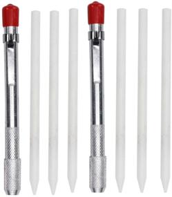 img 4 attached to 🖊️ 2 Soapstone Holders Round with 6 Refills Soapstone Pens: Removable Markings for Welding Tools and Welders Markers on Steel, Aluminum, and Cast (White-8PCS)