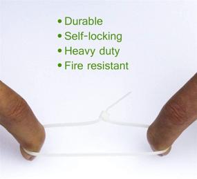 img 2 attached to 🔗 DAGUEPE White Zip Ties - 300 Pcs of 6 8 10 Inch Self Locking Nylon Cable Ties