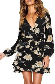 img 4 attached to Uguest Causal Sleeve Printed Charcoal Women's Clothing in Dresses