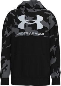 img 1 attached to Детская одежда: капюшон Under Armour с символом в черном и красном цветах.