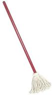 🧹 rocky mountain goods small mop for kids and toddlers - traditional red and white cotton yarn toy mop - made in usa - perfect for smaller areas - durable solid wood handle - heavy duty and long-lasting (1) logo