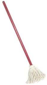 img 1 attached to 🧹 Rocky Mountain Goods Small Mop for Kids and Toddlers - Traditional Red and White Cotton Yarn Toy Mop - Made in USA - Perfect for Smaller Areas - Durable Solid Wood Handle - Heavy Duty and Long-Lasting (1)