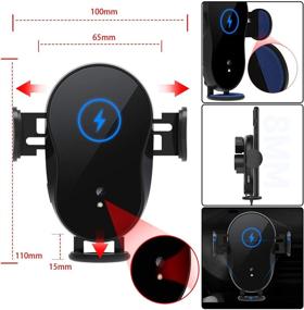 img 4 attached to Wireless Charger Infrared Automatic Clamping Car Electronics & Accessories