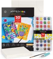 🎨 arteza kids watercolor painting set - watercolor paint 36 and foldable canvas paper bundle - diy painting kit - art supplies for kids and adults logo