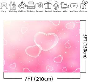 img 1 attached to 💖 Avezano Pink Heart Backdrop: Retro 2000s Photography Backdrop for Y2K Birthday Parties & Photoshoots - Old School Valentines Heart & Stars Background (7x5ft)