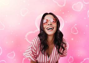 img 3 attached to 💖 Avezano Pink Heart Backdrop: Retro 2000s Photography Backdrop for Y2K Birthday Parties & Photoshoots - Old School Valentines Heart & Stars Background (7x5ft)