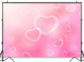 img 2 attached to 💖 Avezano Pink Heart Backdrop: Retro 2000s Photography Backdrop for Y2K Birthday Parties & Photoshoots - Old School Valentines Heart & Stars Background (7x5ft)