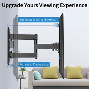 img 2 attached to 📺 BLUE STONE Full Motion TV Wall Mount Bracket for 28-60 Inch LED, LCD TVs and Monitors up to 80 LBS - Swivel Articulating Arms, VESA 400x400mm