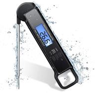 🌡️ precision waterproof digital instant read meat thermometer for cooking - fast & accurate food thermometer with backlight, magnetic attachment, calibration, and foldable probe - ideal for kitchen, outdoor grilling, beef, bbq логотип