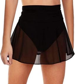 img 4 attached to 🌴 Jogold Women's Sexy Sheer Mesh Mini Skirts: Stylish High-Waisted Skater Skirt for Beach Coverups and Sarong Looks