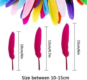 img 3 attached to 🎨 Coceca 240pcs Colorful Goose Natural Feathers for DIY Crafts - Vibrant 4-6 Inch Feather Pack