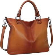 classic elegance: heshe women’s leather shoulder handbags - stylish tote & crossbody bags for ladies logo