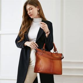 img 3 attached to Classic Elegance: Heshe Women’s Leather Shoulder Handbags - Stylish Tote & Crossbody Bags for Ladies