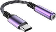 🎧 адаптер usb-c на 3.5 мм для наушников - аудио-донгл кабель для ipad pro 2018/2020/air 4, pixel 5 4 3 2 xl, samsung s21 s20 ultra s20+ note 20 10 s10 s9 plus логотип