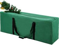 infanzia holiday tree storage bag - 7.5 ft artificial disassembled trees organizer for christmas - durable container with handles & heavy-duty zipper - green logo