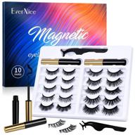 ✨ evernice magnetic eyelash kit - 10 pairs natural look 3d false lashes with magnetic lashliner, tweezers, reusable eyelashes set for women - no glue required logo