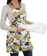 👩 cute waterproof kitchen apron for women with pocket and towels - made in turkey logo