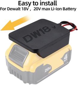 img 3 attached to 🔋 Dewalt 20V Battery Power Wheels Adaptor: Upgrade your Dewalt 18V Dock with 12 Gauge Robotics Capability