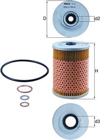 img 4 attached to MAHLE Original OX 32D Filter