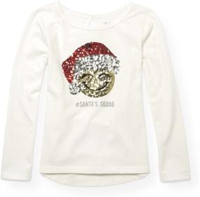 img 1 attached to 🎄 Adorable Little Christmas T-Shirt for Girls by Children's Place - Trendy Clothing for Kids