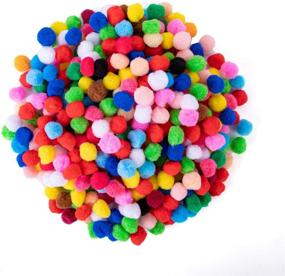 img 3 attached to 🎨 Luxnoap Yecho Premium 300 PCS 1 Inch Assorted Pom Poms, Craft Pom Pom Balls, Colorful Pompoms for DIY Creative Crafts Decorations, Kids Craft Project, Home Party Holiday Decorations