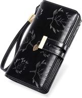 huanlang wallets ladies leather organizer women's handbags & wallets logo