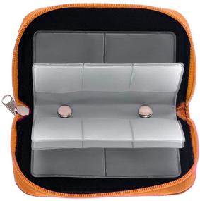 img 1 attached to Emoly Memory Card Carrying Case - Suitable For SDHC And SD Cards - 8 Pages And 22 Slots -Orange