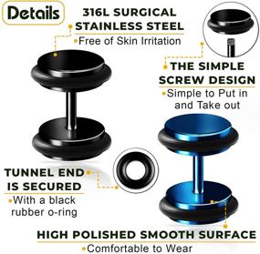 img 1 attached to BIG GAUGES Anodized Piercing Illusion Women's Jewelry for Body Jewelry