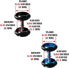 img 2 attached to BIG GAUGES Anodized Piercing Illusion Women's Jewelry for Body Jewelry