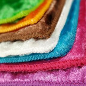 img 3 attached to 🌈 FLHOPE Rainbow Cleaning Cloth Set of 7 - All Purpose Dish Towels for Kitchen and House, Thick Absorbent Wood Fiber Cloths for Wiping Table, Piano, Window, Car, and Gun