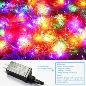 img 3 attached to 🎄 YAOZHOU Christmas String Lights: Multicolor Fairy Decor for Indoor/Outdoor, 66Ft 200LED 8 Modes, IP44 Waterproof - Ideal for Holiday, Party, Wedding, Garden