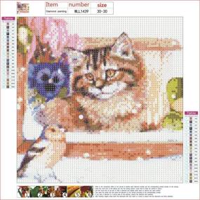 img 2 attached to 5D DIY Cat Diamond Painting Kit - Full Drill Round Diamond Art Animals Bird Gem Painting Mosaic - Rhinestone Arts Cross Stitch for Home Wall Decor - Christmas Gift for Adults Kids - 30x30 cm