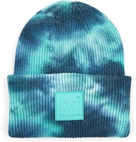 img 2 attached to 🧢 Funky Junque Women's Tie Dye Solid Beanie: Fashionable Cuffed Winter Knit Watch Hat Skull Cap