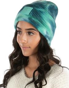 img 4 attached to 🧢 Funky Junque Women's Tie Dye Solid Beanie: Fashionable Cuffed Winter Knit Watch Hat Skull Cap