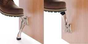 img 3 attached to 🚪 Height-Adjustable Easy Step Doorstop with Premium Quality Rubber Foot - Kick Down Door Stopper, 4 Inch