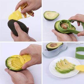 img 3 attached to Zdada 5-in-1 Avocado Slicer and Cutter Set with Pit Safety Knife Tool for Kitchen, Avocado Tools and Saver Kit