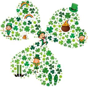 img 1 attached to Blulu Patricks Stickers Shamrock Decorations