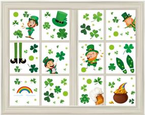 img 4 attached to Blulu Patricks Stickers Shamrock Decorations