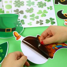 img 2 attached to Blulu Patricks Stickers Shamrock Decorations