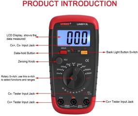 img 2 attached to ⚡ Professional Digital Capacitance Meter Multimeter with LCD Backlight, Safety Jacket, and 0.1pF - 20000uF Measurement Range - Max 1999 Display