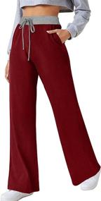 img 1 attached to Dofaoo Women's Winter Pants: Stylish Lounge Wide 👖 Leg Sweatpants with Pockets & Elastic Waist – Sizes S-3XL