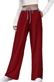 img 3 attached to Dofaoo Women's Winter Pants: Stylish Lounge Wide 👖 Leg Sweatpants with Pockets & Elastic Waist – Sizes S-3XL