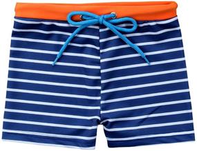 img 4 attached to 🦈 Cartoon Print Stripes Swim Trunks for Baby Boys - Shark Shorts Toddler Beachwear Bottoms Clothes