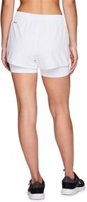 img 2 attached to RBX Active Women's Workout Running Shorts with Integrated Bike Short