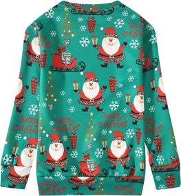 img 3 attached to 🎄 Playful & Quirky: SSLR Big Girls' Xmas Crewneck Pullover Ugly Christmas Sweatshirt