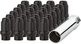 img 4 attached to 🔧 Enhance Your Wheels with 24 Black 12x1.5 Closed End ET Spline Tuner Lug Nuts