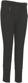 img 2 attached to TuffRider Children's Unifleece Pull-On Stretch Fleece Knee Patch Winter Breeches: Warm & Comfortable Riding Pants for Kids