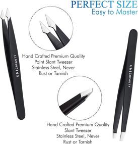 img 1 attached to Premium Stainless Steel Tweezer Set - Ideal for Ingrown Hair, Eyebrow, 🔧 Splinter, Facial & Blackhead Removal - Professional 4-Piece Kit for Men & Women